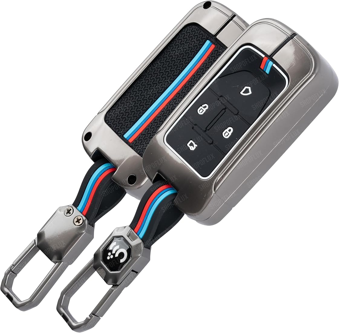 LzzyRide Premium Metal Key Cover Compatible with VinFast VF7 Smart Key | 360° Full Protection | Zinc Alloy Luxury Key Case