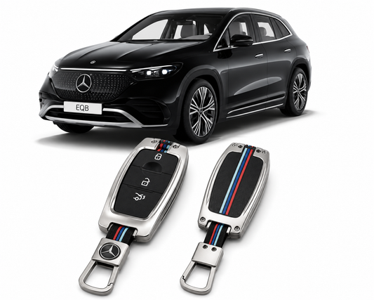 LzzyRide Premium Metal Key Cover Compatible with Mercedes-Benz EQE SUV Smart Key | 360° Full Protection | Zinc Alloy Luxury Key Case