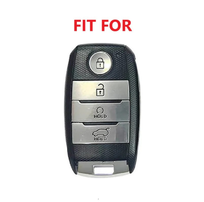 LZZYRIDE Metal Silicon Key Cover for Kia 4 Button Smart Key