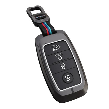 LZZYRIDE Metal Silicon Key Cover for Kia 4 Button Smart Key