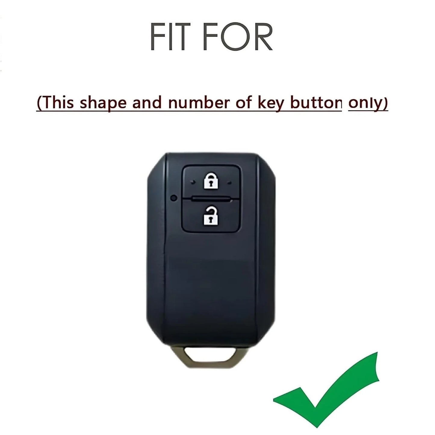 LZZYRIDE Metal Silicon Car Key Cover for Maruti Suzuki 2 Button Flip Key