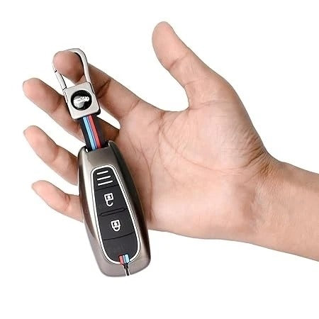 LZZYRIDE Metal Silicon Key Cover for Maruti Suzuki 2 Button Smart Key