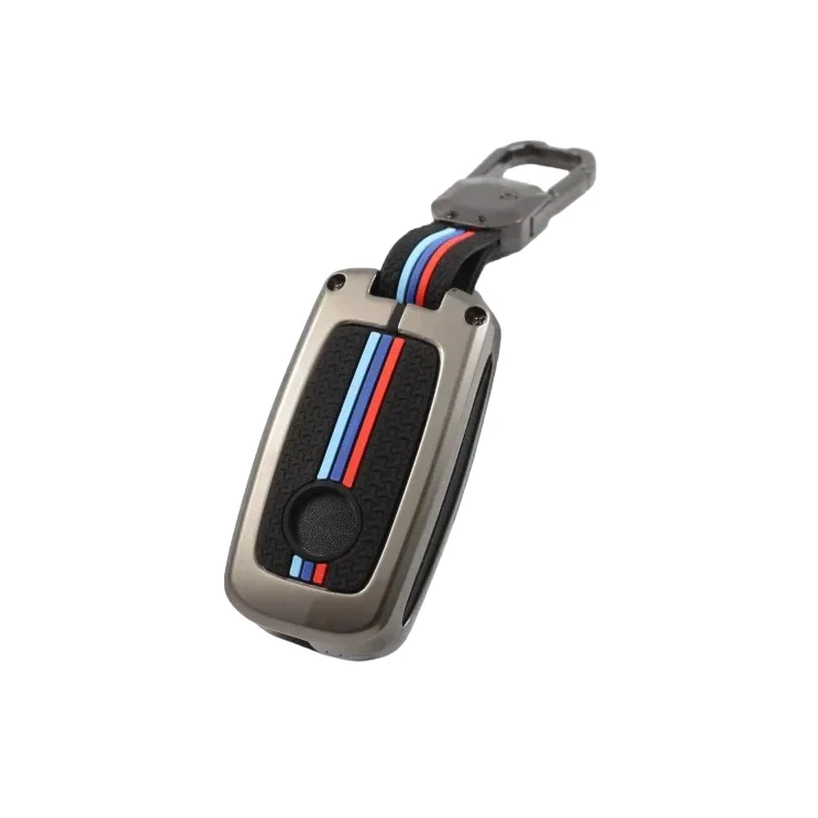 LZZYRIDE Metal Silicon Alloy Car Key Case for Skoda & Volkswagen 3 Button Flip Key