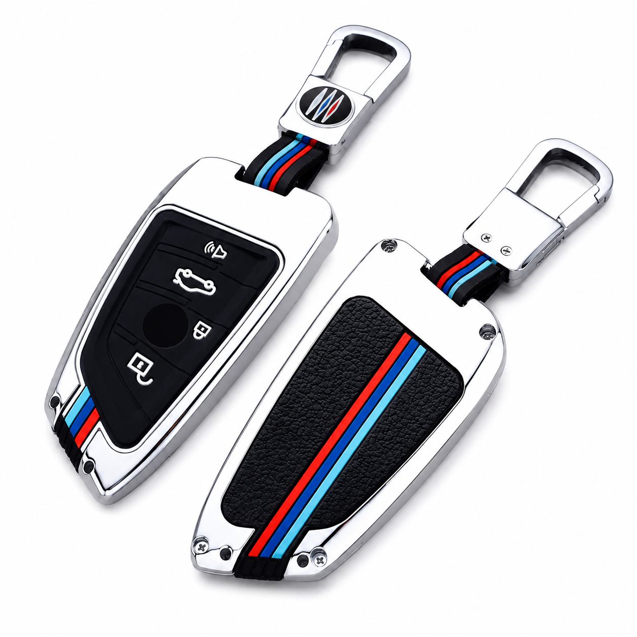 LzzyRide Premium Metal Key Cover Compatible with BMW X1 Smart Key | 360° Full Protection | Zinc Alloy Luxury Key Case