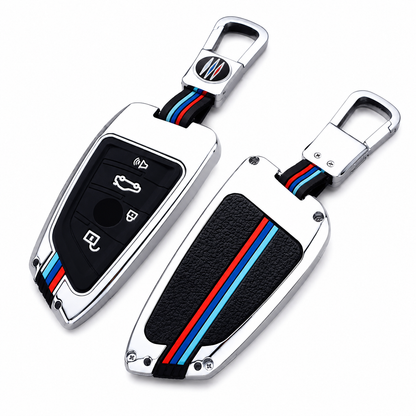 LzzyRide Premium Metal Key Cover Compatible with BMW X1 Smart Key | 360° Full Protection | Zinc Alloy Luxury Key Case