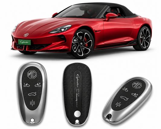 LzzyRide Premium Metal Key Cover Compatible with MG Cyberster Smart Key | 360° Full Protection | Zinc Alloy Luxury Key Case