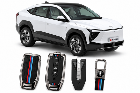 LzzyRide Premium Metal Key Cover Compatible with Mahindra XEV 9e Smart Key | 360° Full Protection | Zinc Alloy Luxury Key Case