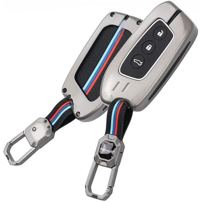 LzzyRide Premium Metal Key Cover Compatible with MG Windsor EV Smart Key | 360° Full Protection | Zinc Alloy Luxury Key Case
