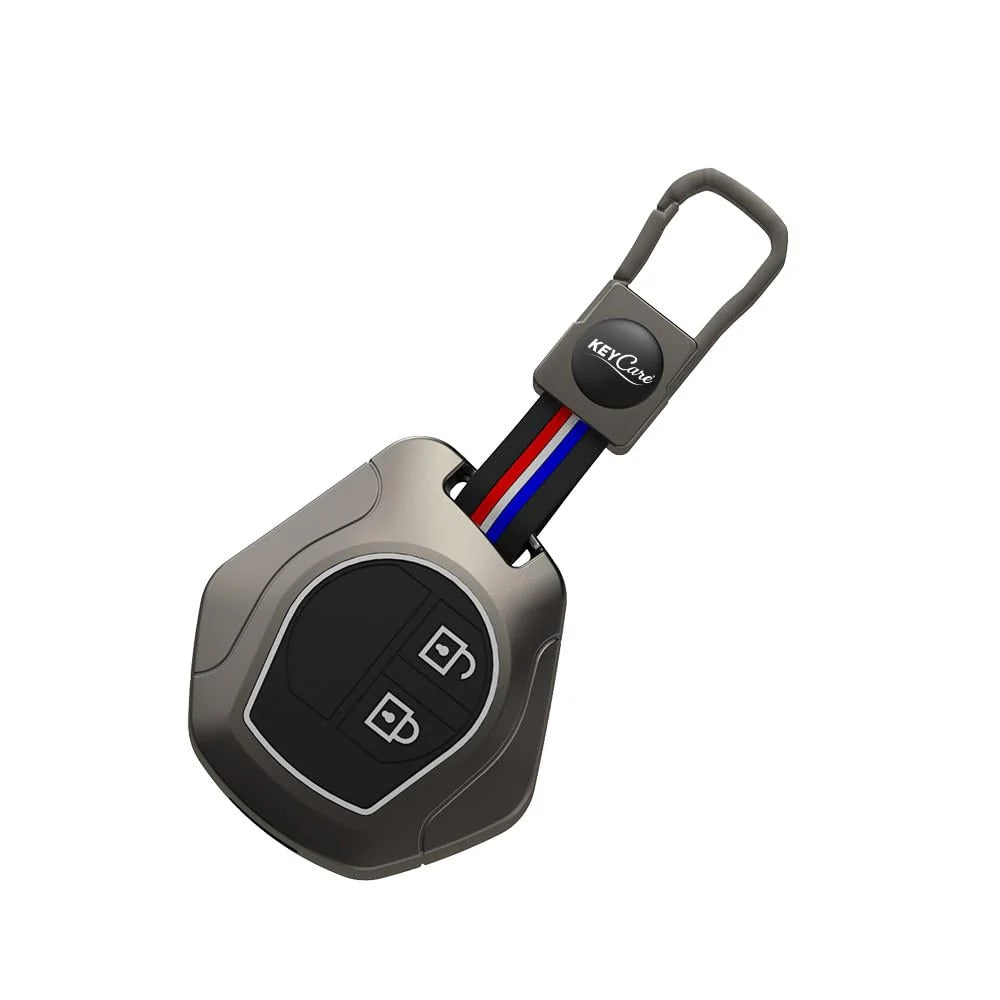 LZZYRIDE Metal Silicon Car Key Cover for Maruti Suzuki 2 Button Flip Key